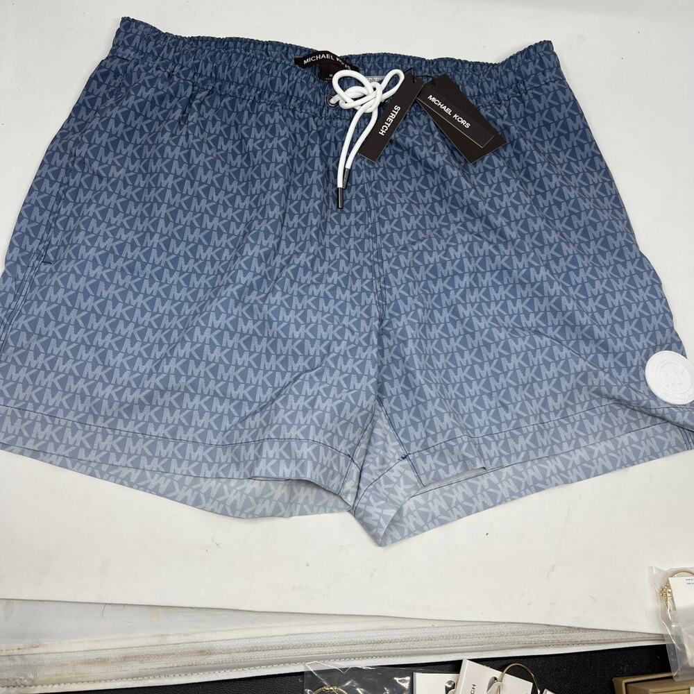 Michael Kors denim swim trunks size Large